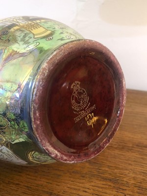 Lot 376 - A Winton Ware 'Fantasy' lustre vase and cover