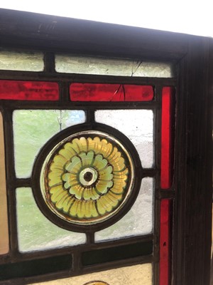 Lot 35 - An Arts and Crafts stained glass panel