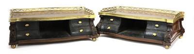 Lot 258 - A pair of mahogany cartonniers