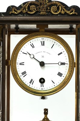 Lot 242 - A French four-glass 'pendule jours' torsion clock