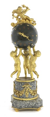 Lot 293 - A French Louis XVI-style patinated bronze clock