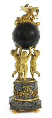 Lot 293 - A French Louis XVI-style patinated bronze clock