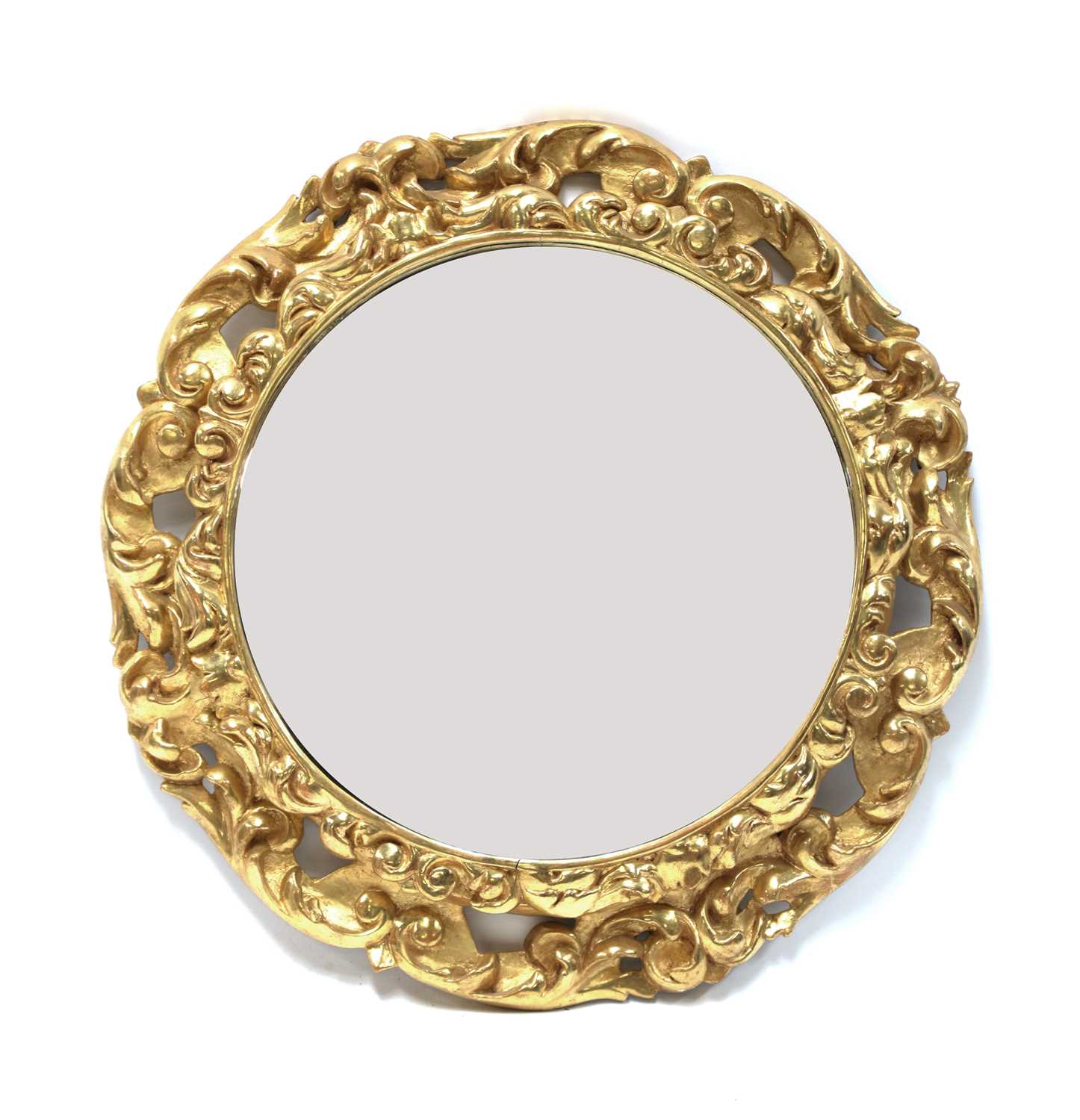 Lot 79 - A circular gilt framed mirror