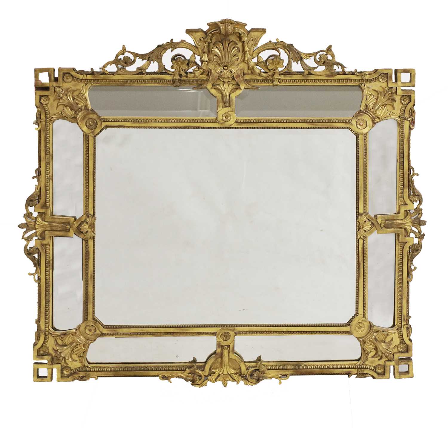 Lot 91 - A large rectangular gilt-framed wall mirror