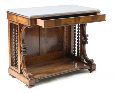 Lot 58 - A Victorian rosewood console table