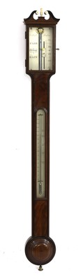 Lot 145U - A George III mahogany stick barometer