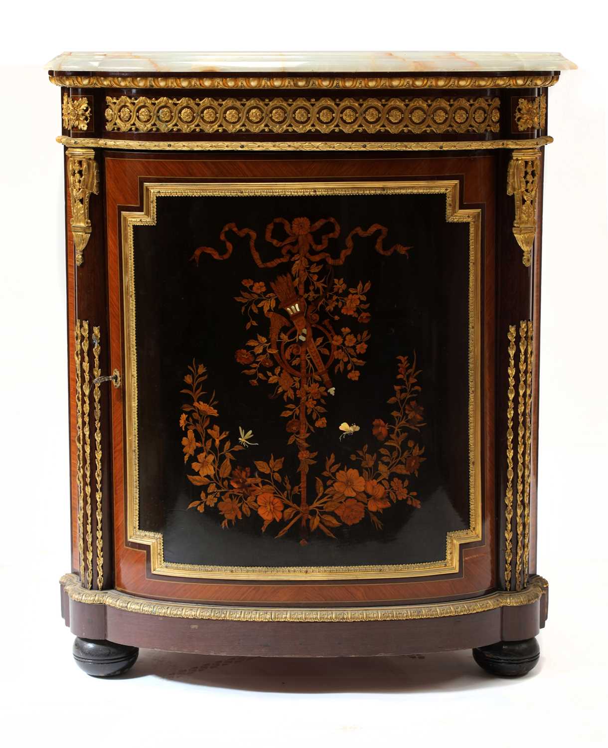 Lot 399 - A French Napoleon III standing corner cabinet