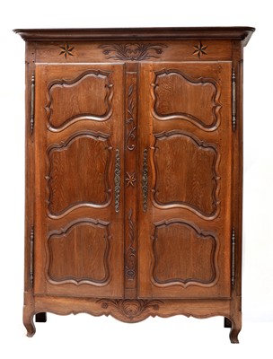 Lot 798 - A French provincial oak armoire
