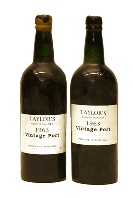 Lot 292 - Taylors, Vintage Port, 1963, two bottles