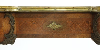 Lot 249 - A French Louis XV-style small kingwood bureau plat