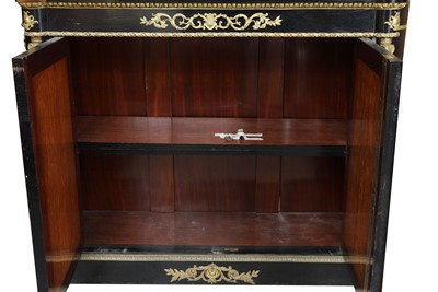 Lot 405 - A Napoleon III ebonised side cabinet