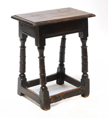 Lot 74 - An oak joint stool