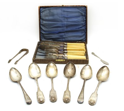 Lot 97 - A collection of silver flatware