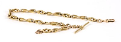 Lot 222 - A Victorian 9ct gold fancy link double Albert chain