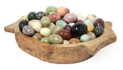 Lot 339 - A collection of seventy-five mineral specimen eggs