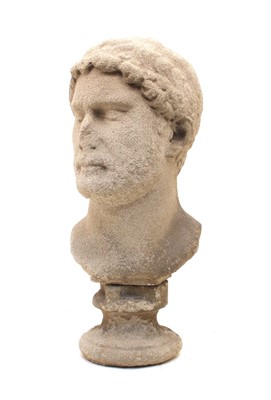 Lot 274 - A stone bust of a Roman Emperor
