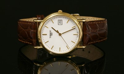 Lot 523 - A gentlemen's 18ct gold Tissot 1853 quartz strap watch, c.2004