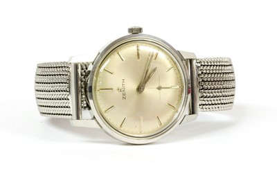 Lot 234 - A gentlemen's stainless steel Zenith mechanical bracelet watch