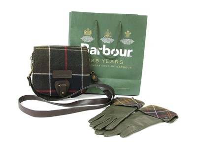 Lot 164 - A Barbour tartan crossbody bag