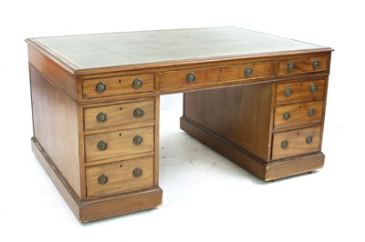 Lot 463 - A 19th century mahogany partners desk