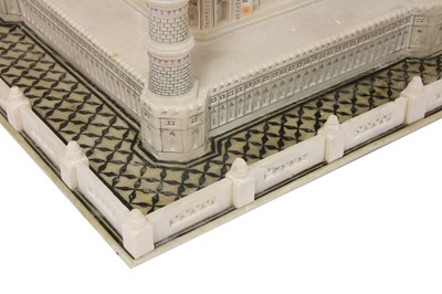 Lot 292 - A carved and painted alabaster model of the Taj Mahal