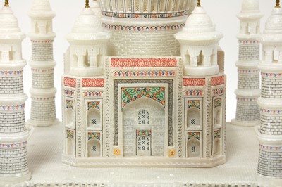 Lot 292 - A carved and painted alabaster model of the Taj Mahal