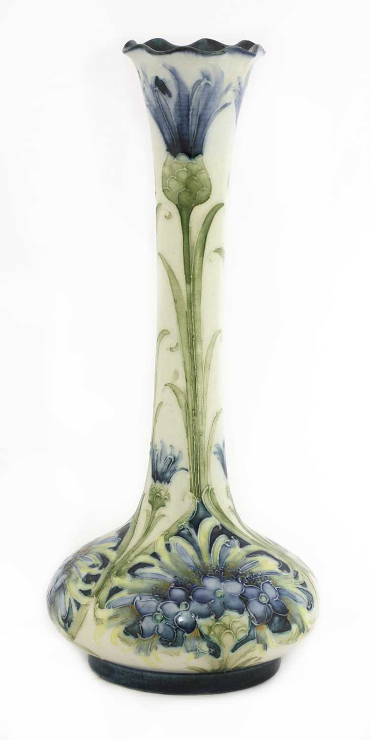 Lot 223 - A 'Cornflower Blue' Macintyre Florian ware vase