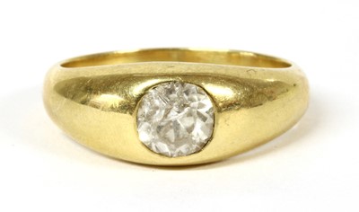 Lot 95 - A gentlemen's gold single stone zircon ring, c.1900