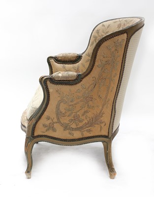 Lot 103 - A French carved beechwood and painted armchair