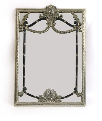 Lot 702 - A modern silvered frame wall mirror