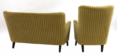 Lot 460 - A Danish upholstered settee and matching armchair