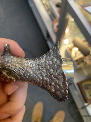 Lot 9 - A Continental silver model of a woodcock