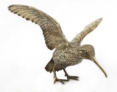 Lot 9 - A Continental silver model of a woodcock