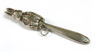 Lot 73 - A silver baby's rattle