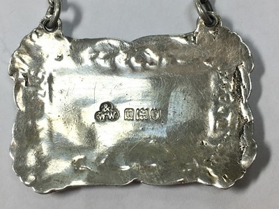 Lot 240 - Two sterling silver 'Milk' & 'Coffee'  labels