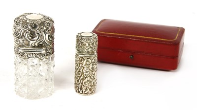 Lot 125 - A Victorian cased silver scent bottle