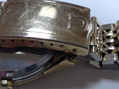 Lot 526 - A gentlemen's steel and gold-plated Omega 'Constellation' mechanical bracelet watch, c.1976
