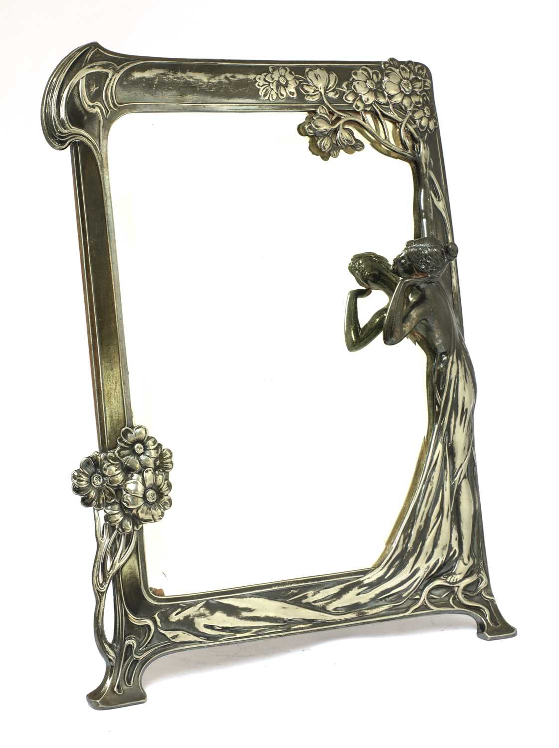Lot 57 - A WMF silver-plated easel mirror
