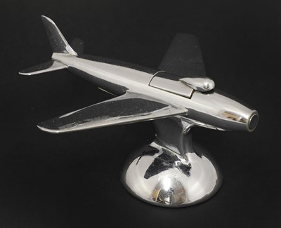 Lot 528 - A Dunhill 'Sabre' jet plane table lighter