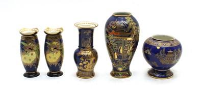 Lot 277 - A pair of Carlton ware vases