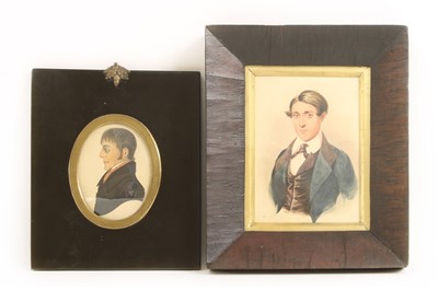 Lot 481 - A collection of four Victorian miniature portraits