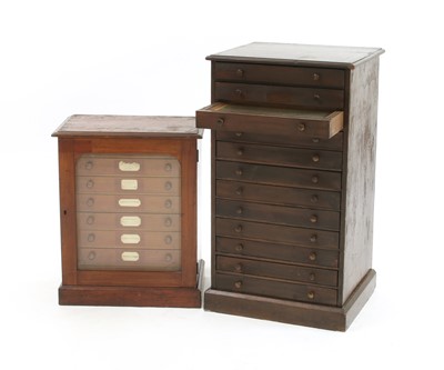 Lot 572 - Two Victorian mahogany specimen cabinets