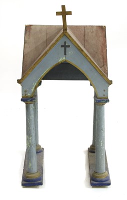 Lot 405 - A PAINTED PINE TABERNACLE