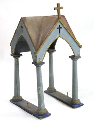 Lot 405A - A PAINTED PINE TABERNACLE