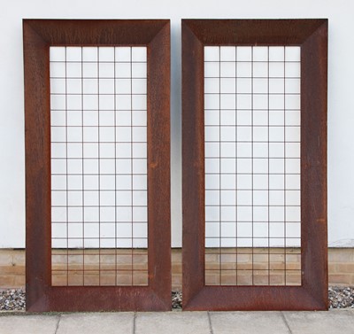 Lot 409 - A pair of garden trellis in the form of picture frames