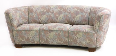 Lot 89 - A Danish Art Deco 'banana-style' three-seater sofa