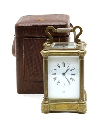 Lot 114 - A 19th century striking and repeating carriage clock