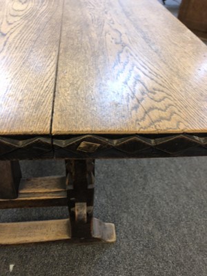 Lot 263 - An oak refectory table