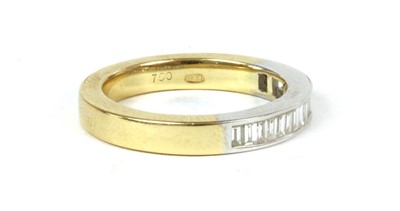 Lot 149 - An 18ct gold diamond half eternity ring