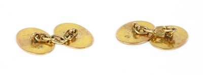 Lot 104 - A pair of 9ct gold cufflinks
